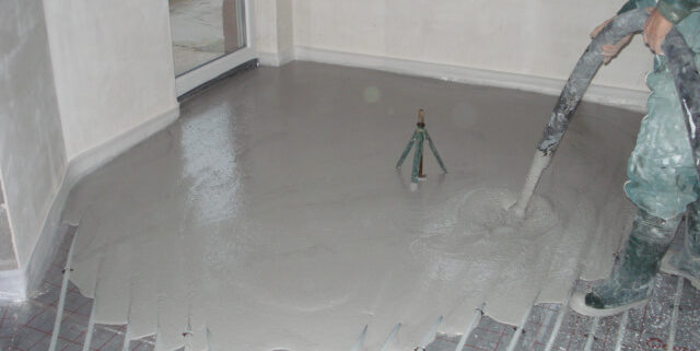 Chape liquide sur plancher chauffant