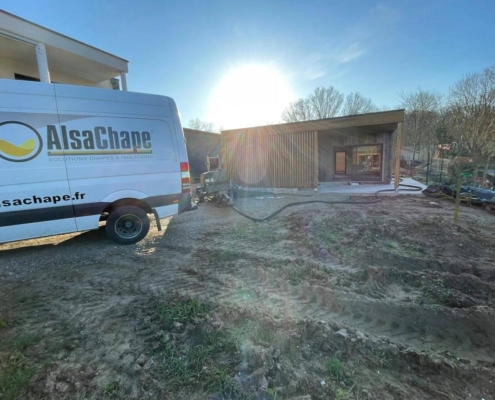 Pose d’une chape liquide ciment à Ingwiller