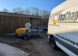 Pose d’une chape liquide ciment à Ingwiller