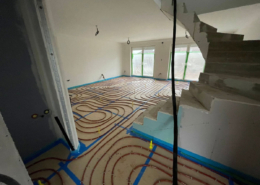 Coulage d’une chape liquide ciment à Mertzwiller