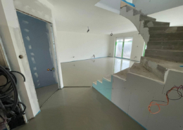 Coulage d’une chape liquide ciment à Mertzwiller