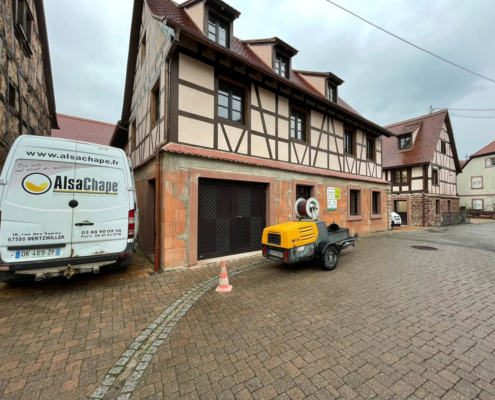 Coulage d’une chape liquide à Reichshoffen