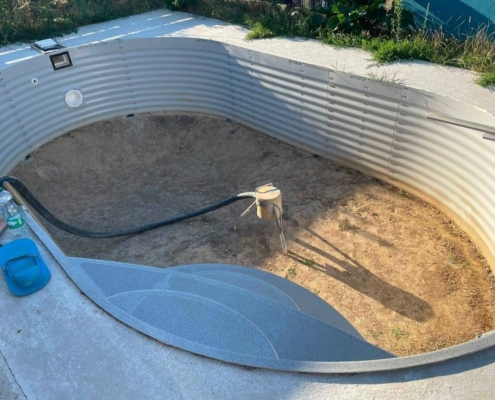 Pose d’une chape traditionnelle dans une piscine Waterair à Haguenau